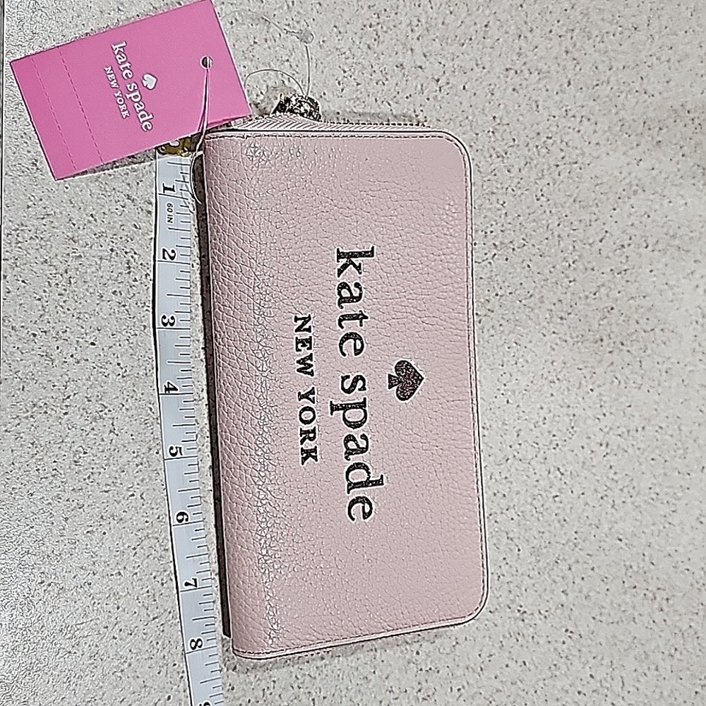 NWT Kate Spade New York Leather Continental Wallet in Rose Smoke